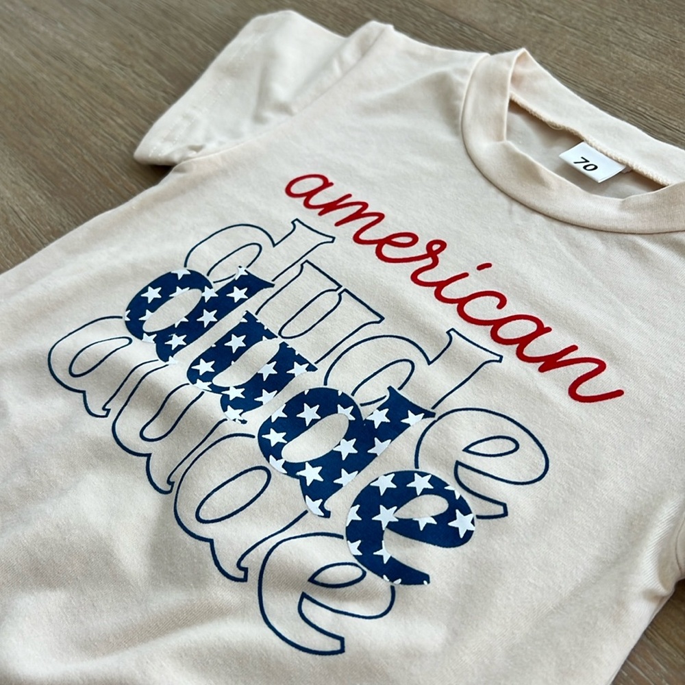 Baby Boy Americana Dude T-shirt Bubble Bodysuit Onesie 6-9 9-12 12-18 months - Picture 3 of 5